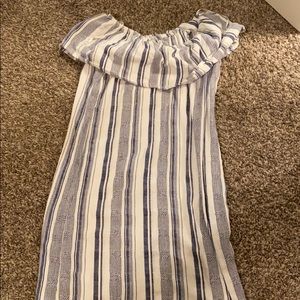 Off the shoulder stripped dress